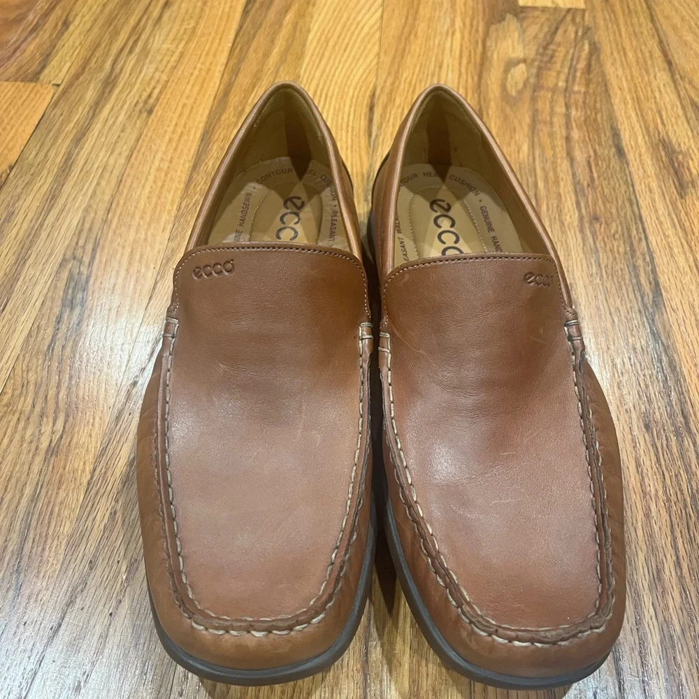ECCO‎ Brown Leather Classic Slip On Loafer Shoes Men's Size 43 (9-9.5) US